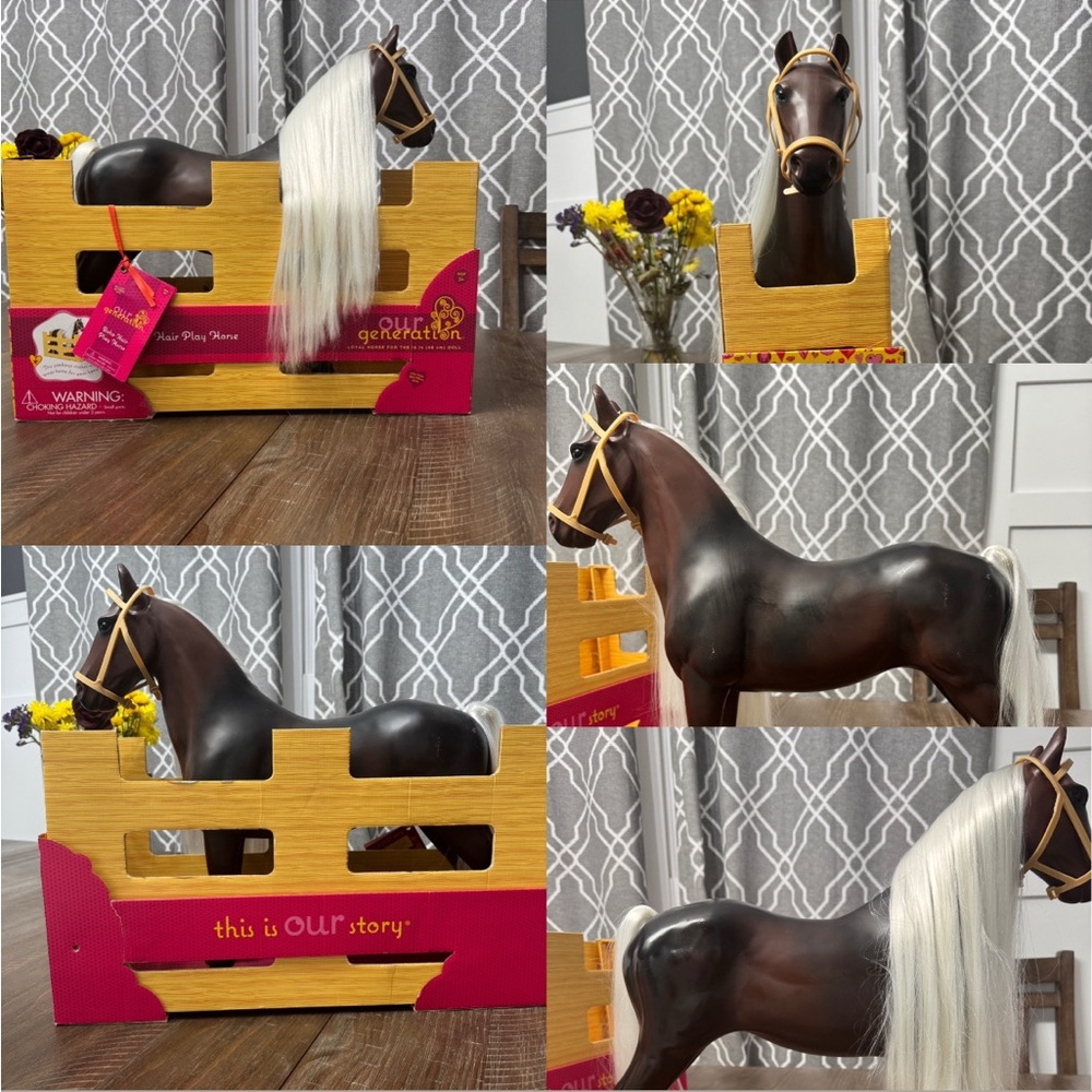 Our Generation Horse with Blonde Mane